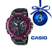 Casio G-Shock MT-G Armbanduhr in Schwarz und Rot als Adventskalender-Highlight hinter Türchen 3.